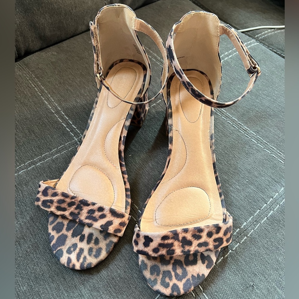 WIDE Lane Bryant Cheetah Print Heel Sandals